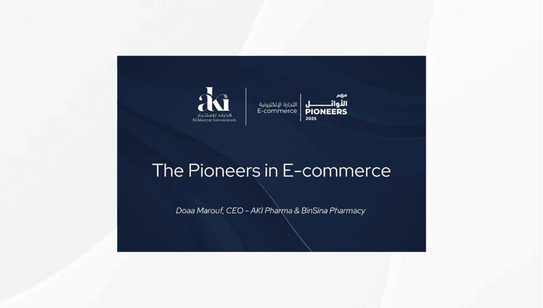 CEO of BinSina Pharmacy & AKI Pharma, Doaa Hassan Marouf has been recognised on the 2025 Pioneers in E-commerce list by Manhom